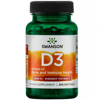 Swanson Vitaminas D3 (cholecalciferolis) 125µg 5000TV