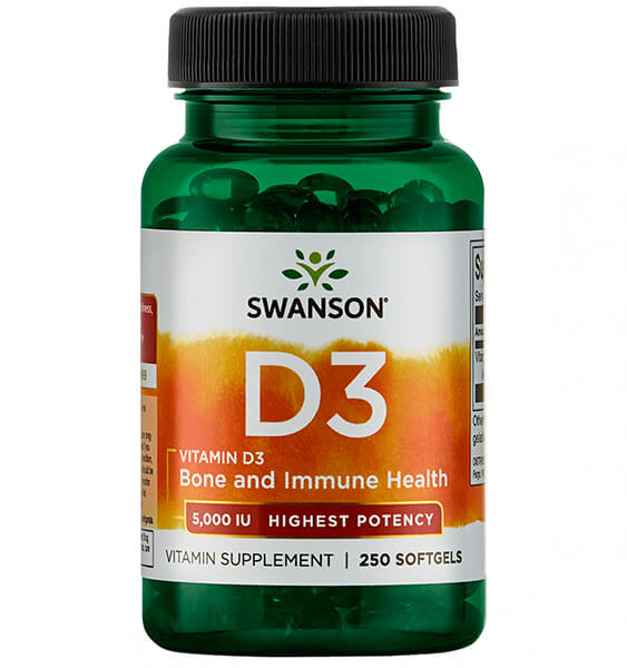 Swanson Vitaminas D3 (cholecalciferolis) 125µg 5000TV