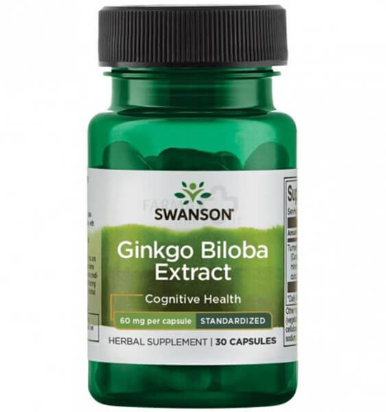 Swanson Ginkgo Biloba Extract 60mg 30kap